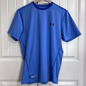 Under Armour Mens HeatGear Short Sleeve Tee in Blue, Size M